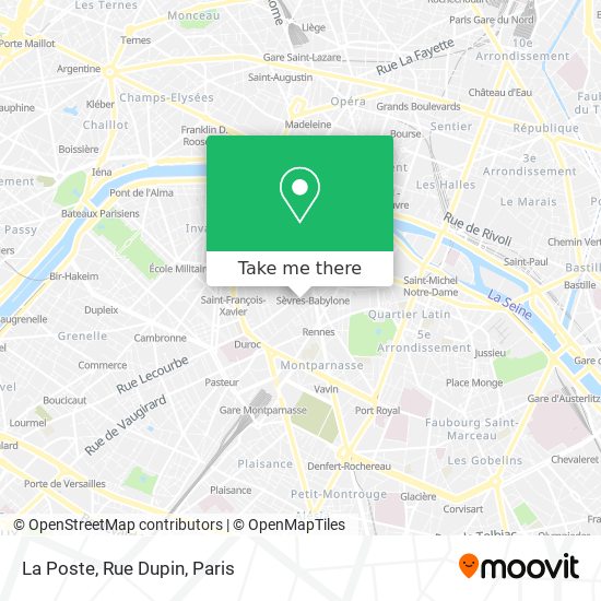 Mapa La Poste, Rue Dupin