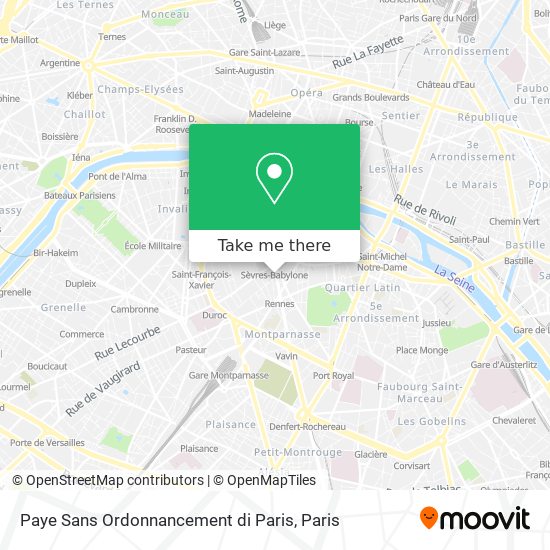 Paye Sans Ordonnancement di Paris map
