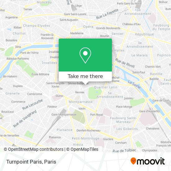 Mapa Turnpoint Paris