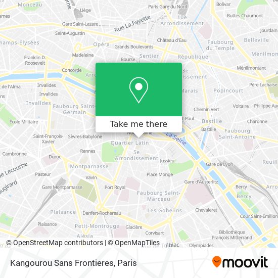 Kangourou Sans Frontieres map