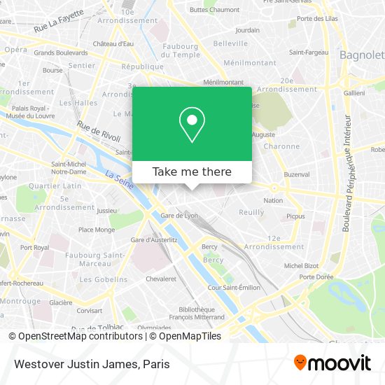 Westover Justin James map