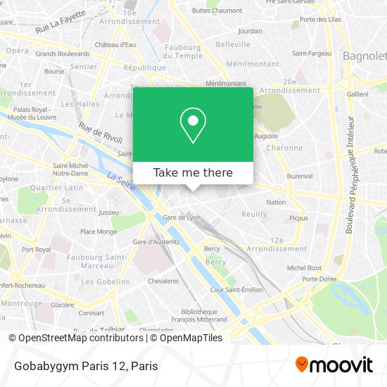 Mapa Gobabygym Paris 12