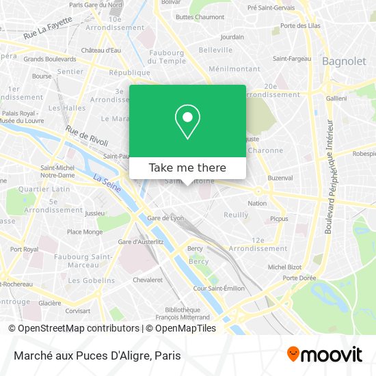 Marché aux Puces D'Aligre map