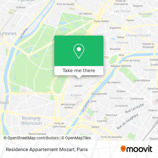 Residence Appartement Mozart map