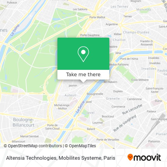 Altensia Technologies, Mobilites Systeme map