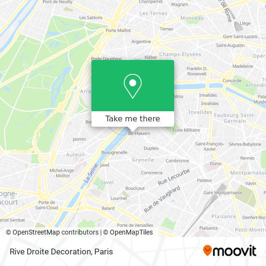 Rive Droite Decoration map