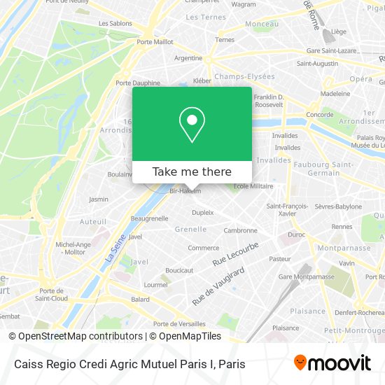 Mapa Caiss Regio Credi Agric Mutuel Paris I