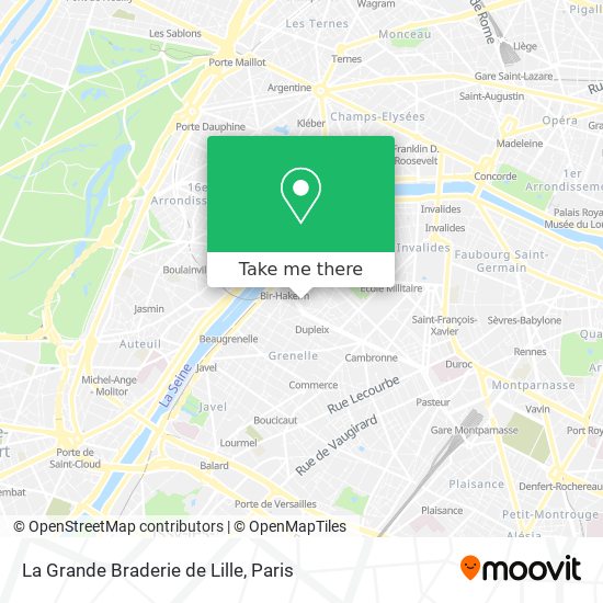 La Grande Braderie de Lille map