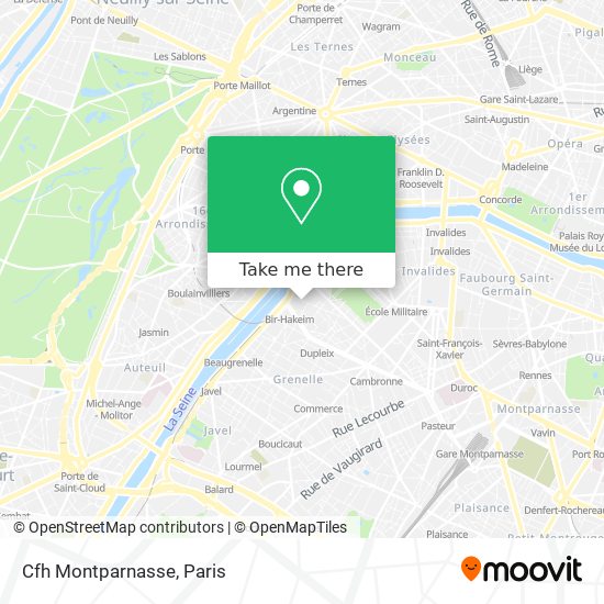 Cfh Montparnasse map