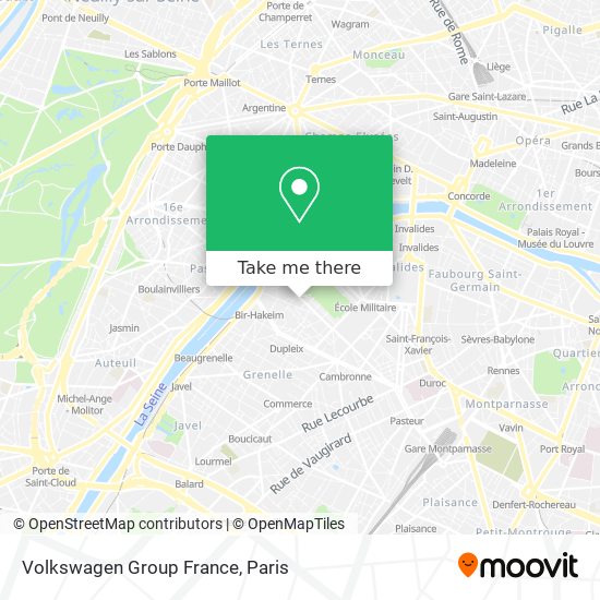 Mapa Volkswagen Group France