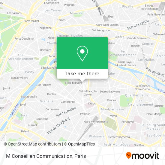 M Conseil en Communication map