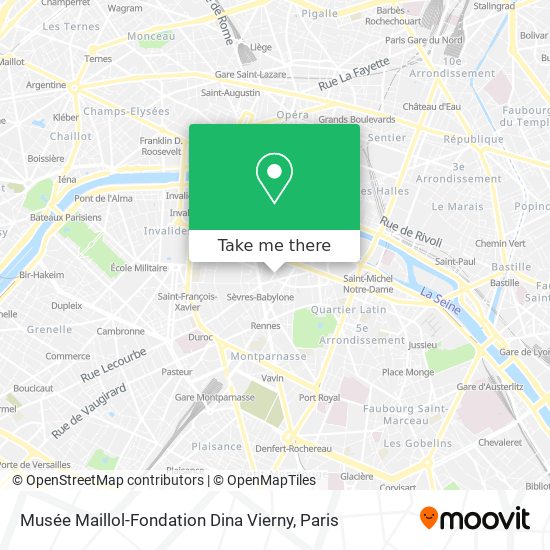 Mapa Musée Maillol-Fondation Dina Vierny