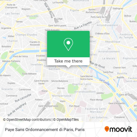 Paye Sans Ordonnancement di Paris map