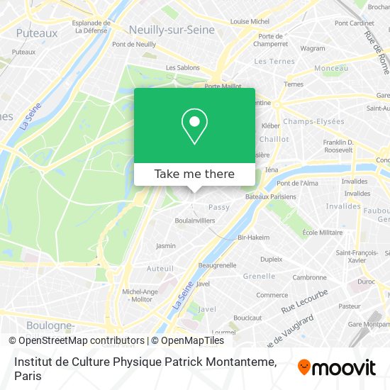 Institut de Culture Physique Patrick Montanteme map