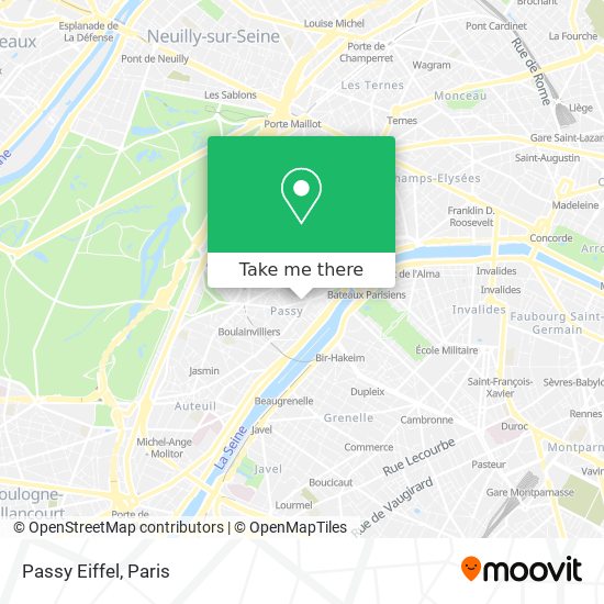 Passy Eiffel map