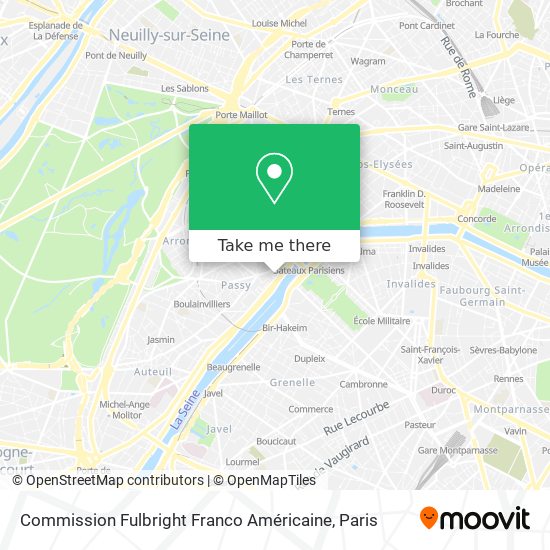 Commission Fulbright Franco Américaine map