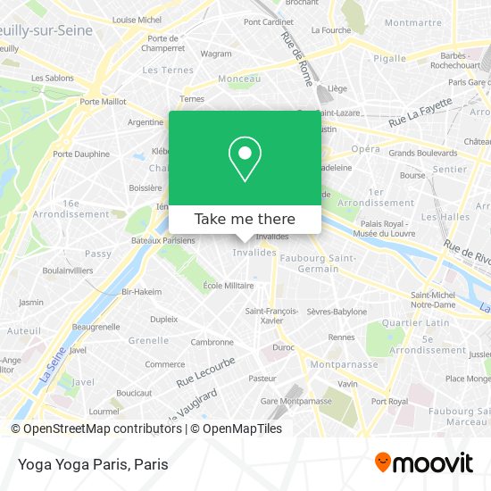Mapa Yoga Yoga Paris
