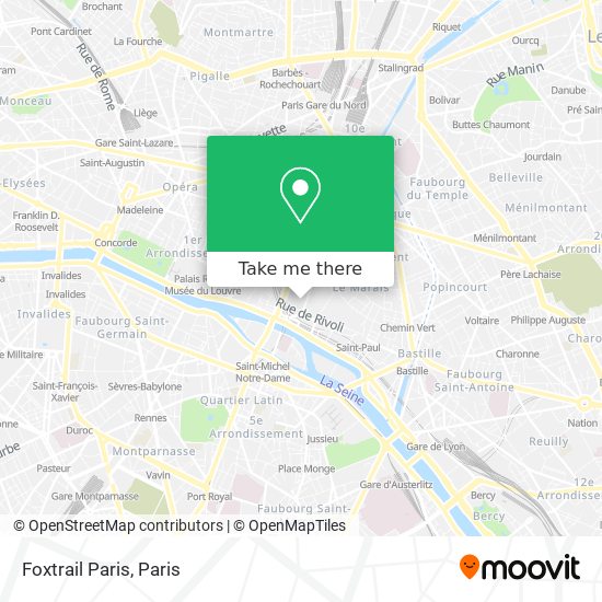 Mapa Foxtrail Paris