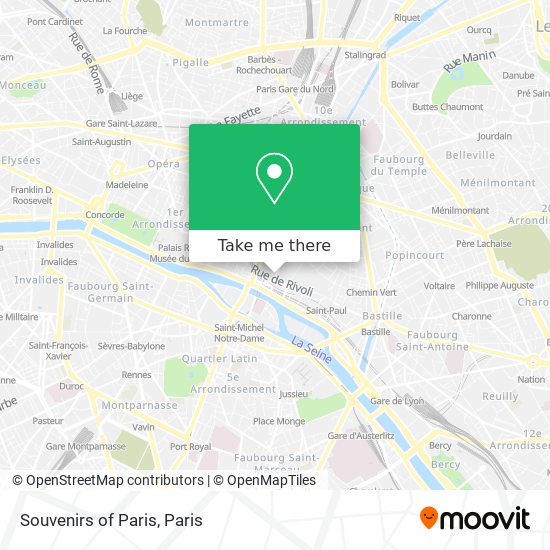 Mapa Souvenirs of Paris