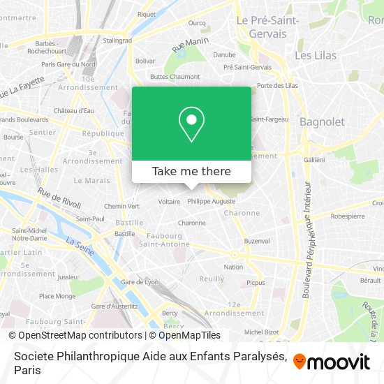 Societe Philanthropique Aide aux Enfants Paralysés map