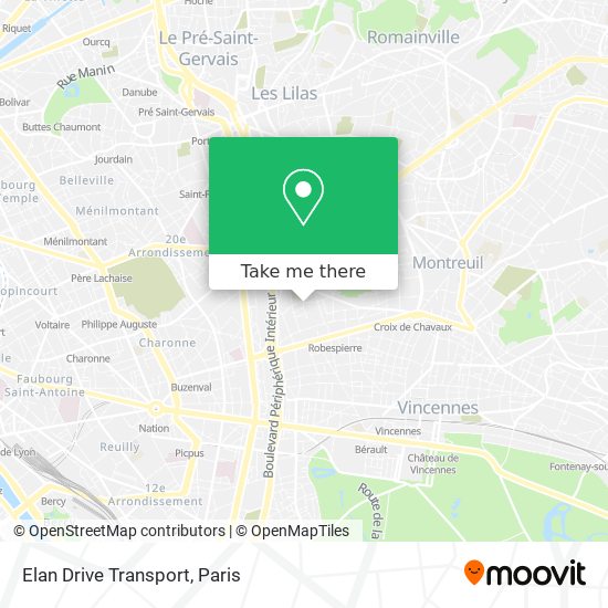 Elan Drive Transport map