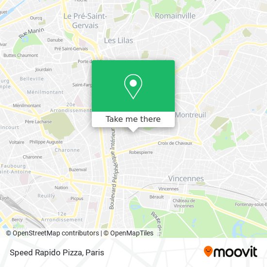 Speed Rapido Pizza map