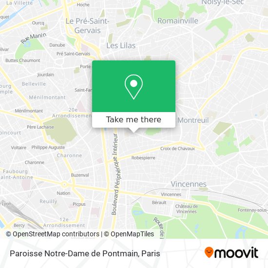 Mapa Paroisse Notre-Dame de Pontmain