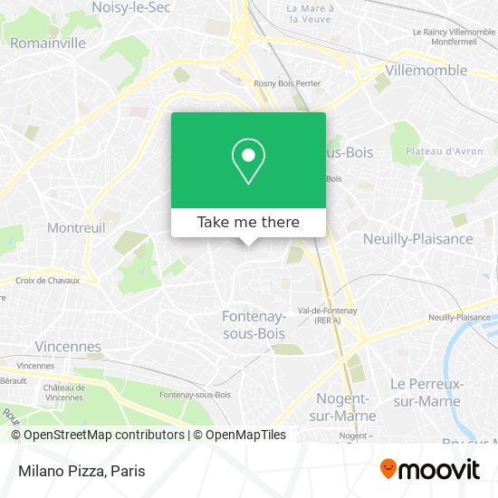 Milano Pizza map