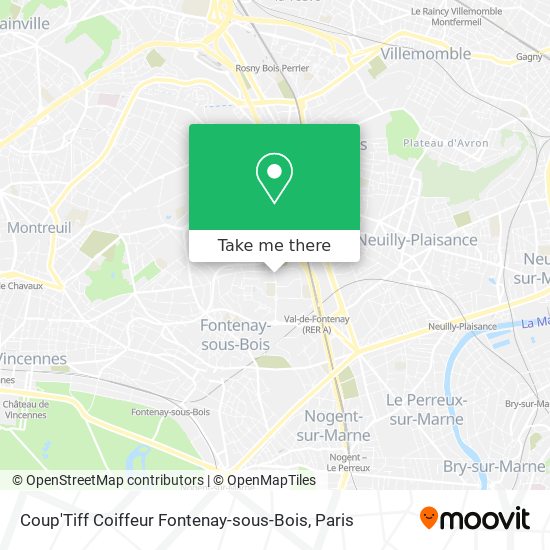 Mapa Coup'Tiff Coiffeur Fontenay-sous-Bois