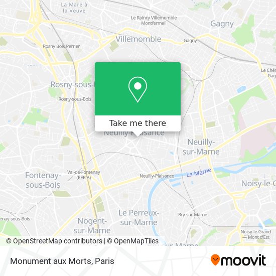 Mapa Monument aux Morts