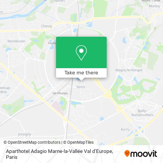 Mapa Aparthotel Adagio Marne-la-Vallée Val d'Europe