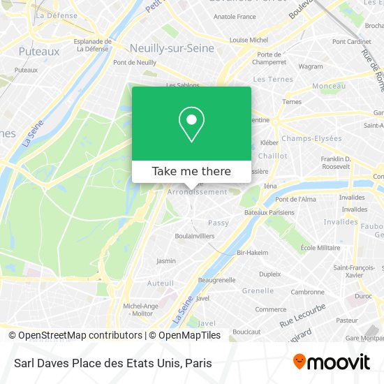 Sarl Daves Place des Etats Unis map