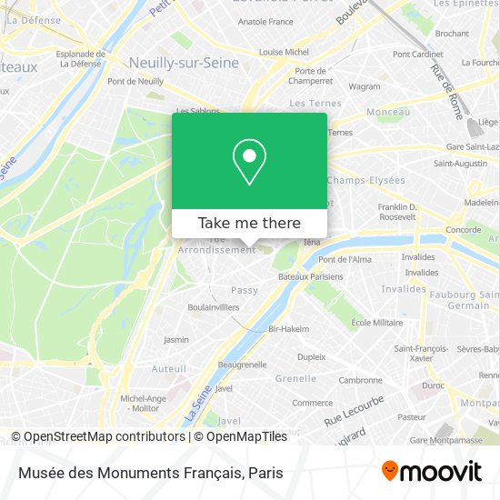 Mapa Musée des Monuments Français