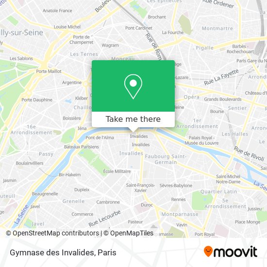 Gymnase des Invalides map