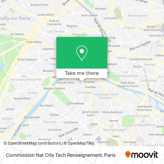 Commission Nat Ctle Tech Renseignement map