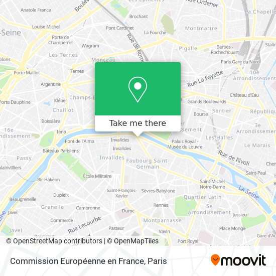 Mapa Commission Européenne en France