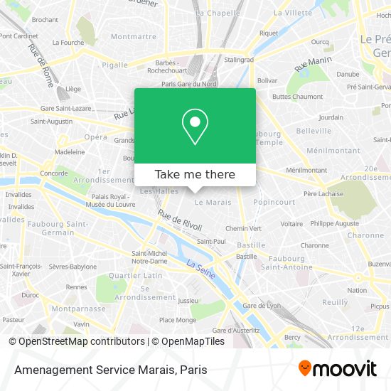 Mapa Amenagement Service Marais