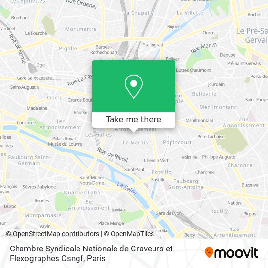 Chambre Syndicale Nationale de Graveurs et Flexographes Csngf map