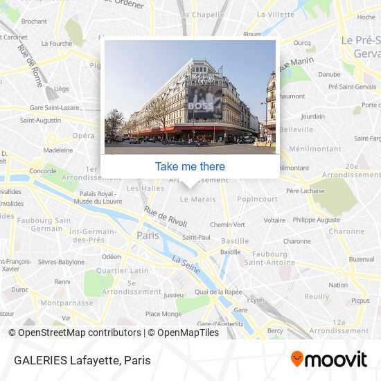 Mapa GALERIES Lafayette