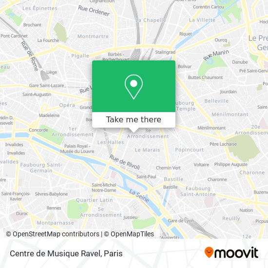Mapa Centre de Musique Ravel