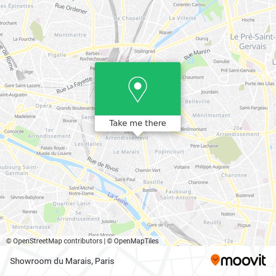 Mapa Showroom du Marais