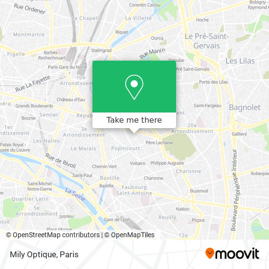 Mily Optique map