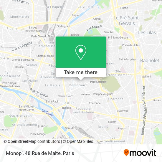 Mapa Monop', 48 Rue de Malte