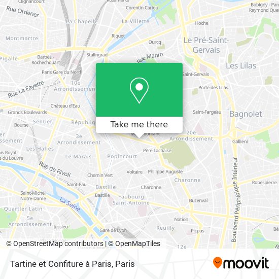 Tartine et Confiture à Paris map