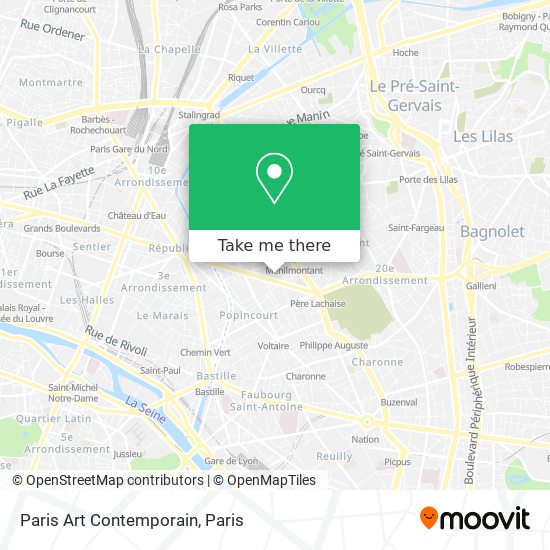 Paris Art Contemporain map