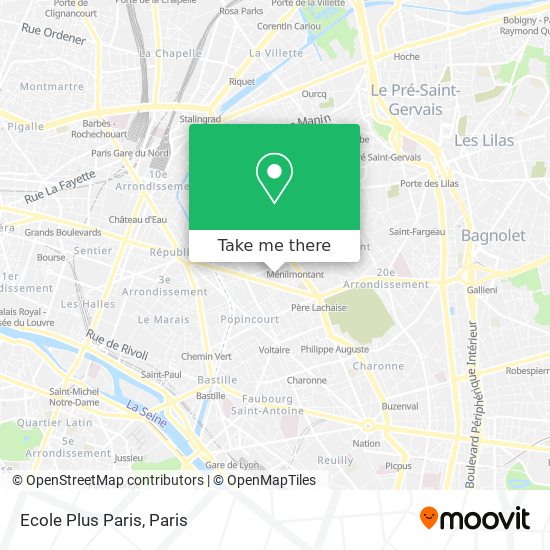 Ecole Plus Paris map