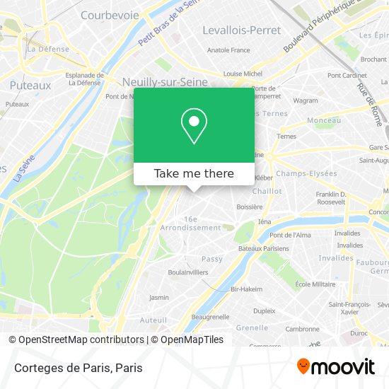 Mapa Corteges de Paris