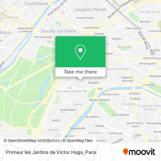 Primeur les Jardins de Victor Hugo map