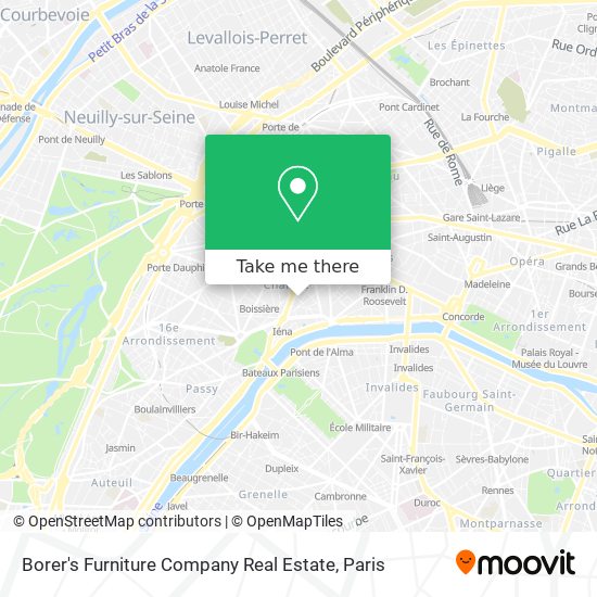 Borer's Furniture Company Real Estate map