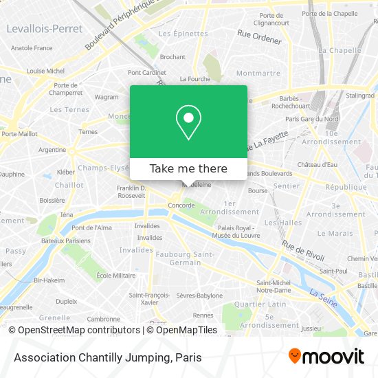 Mapa Association Chantilly Jumping